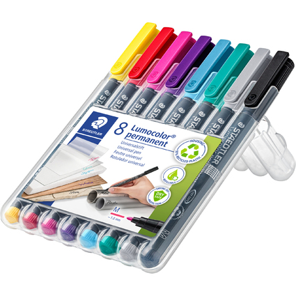 STAEDTLER Marqueur permanent 317M Lumocolor, tui de 8