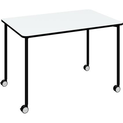 PAPERFLOW Table mobile FLEX OFFICE, rectangulaire, blanc