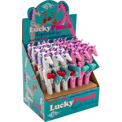 WEDO Stylo bille licorne "Lucky Punch", prsentoir de 24