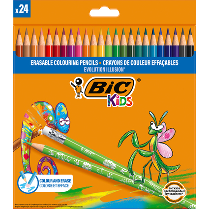 BIC KIDS Crayon de couleur EVOLUTION ILLUSION, gommable