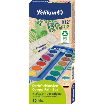 Pelikan Bote de peinture K12 eco, 12 couleurs