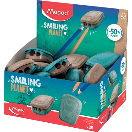 Maped Taille crayon 2 usages PULSE SMILING PLANET, blau/brun