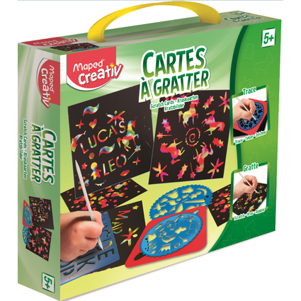 Maped Creativ Cartes  gratter avec pochoir & mandalas