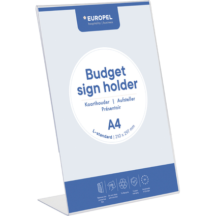 EUROPEL Porte-visuel Budget, A4 portrait, inclin