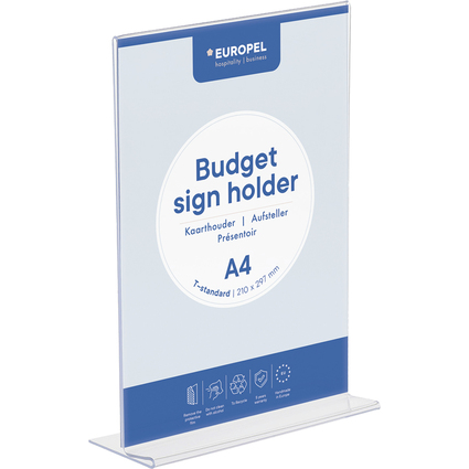 EUROPEL Porte-visuel Budget, A4, droit