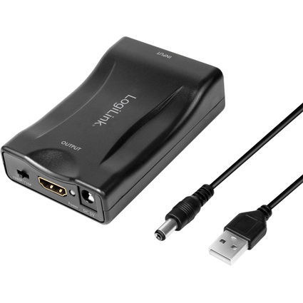 LogiLink Convertisseur vido Scart - HDMI, noir