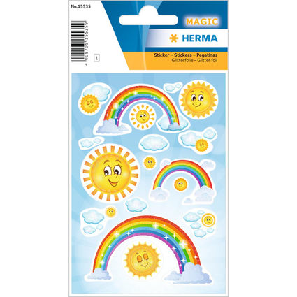 HERMA Sticker MAGIC "Rainbow", en film, paillet