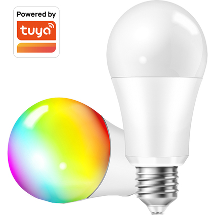 LogiLink Ampoule LED WiFi Smart, compatible Tuya, E27, blanc