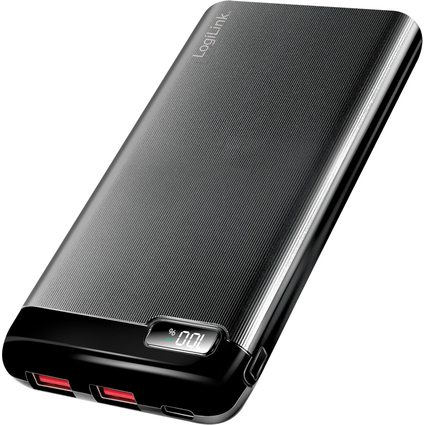 LogiLink Batterie externe, 10.000 mAh, 2x USB-A, 1x USB-C