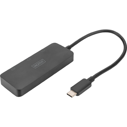 DIGITUS Hub vido MST, 3 ports, USB-C - 3x DisplayPort