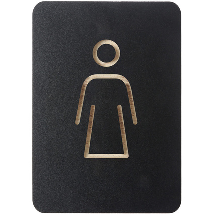 EUROPEL Pictogramme "WC femmes", noir