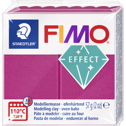 FIMO Pte  modeler EFFECT, 57 g, bordeaux mtallis