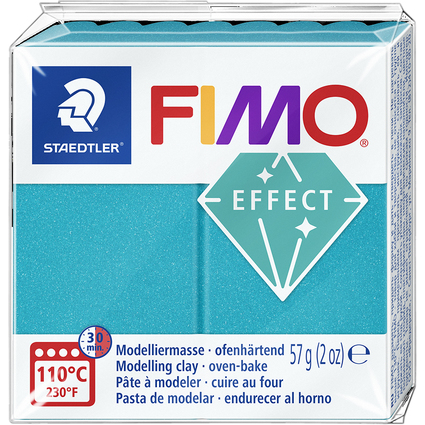 FIMO Pte  modeler EFFECT, 57 g, turquoise mtallis