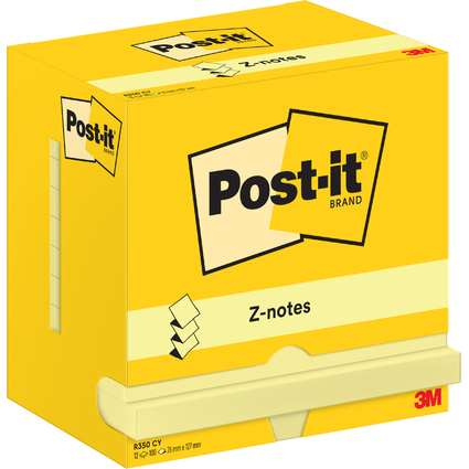 Post-it Bloc-note adhsif Z-Notes, 127 x 76 mm, jaune