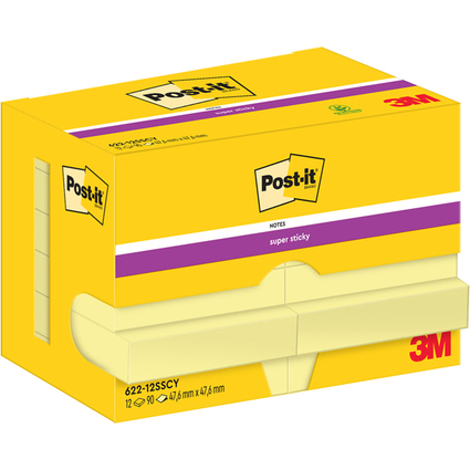 Post-it Bloc-note adhsif Super Sticky Notes, 47,6 x 47,6 mm