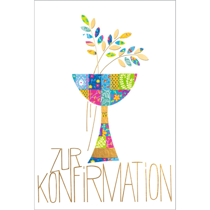 SUSY CARD Konfirmationskarte "Mosaikkelch"