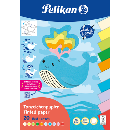 Pelikan Bloc de papier  dessin Rainbow, 230 x 330 mm