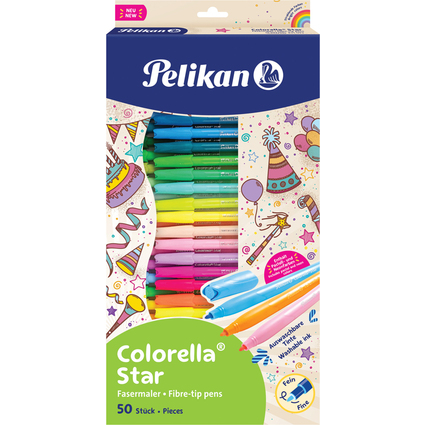 Pelikan Feutre colorella star, tui carton de 50