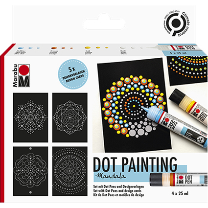 Marabu Kit de peinture point  point Dot Pen "Mandala"