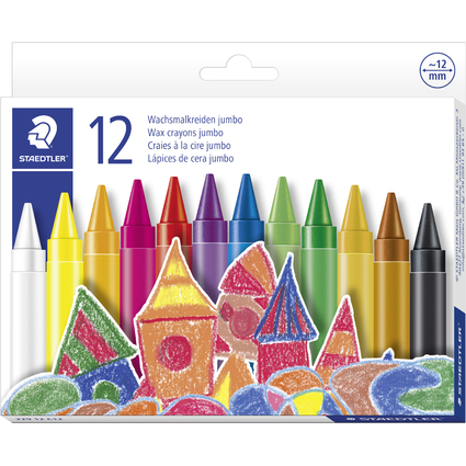 STAEDTLER Craie  la cire jumbo, tui carton de 12