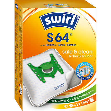 swirl Sac d'aspirateur S 64, avec filtre MicroporPlus