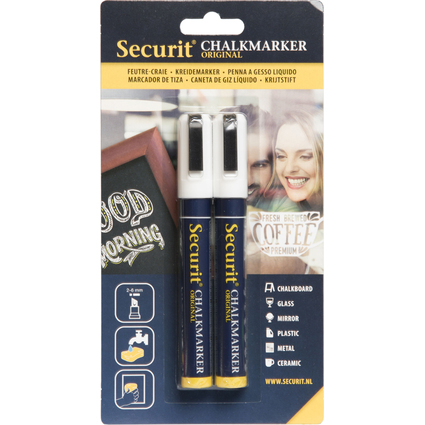 Securit Feutre-craie ORIGINAL MEDIUM, set de 2