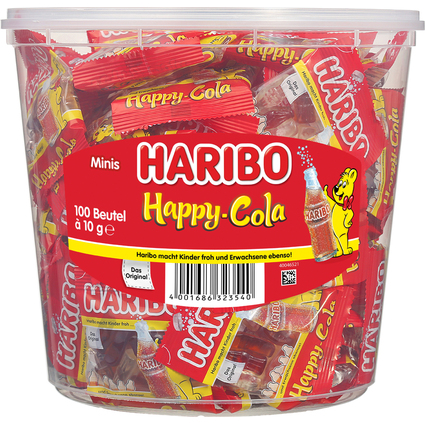 HARIBO Bonbon glifi aux fruits HAPPY COLA Minis, bote