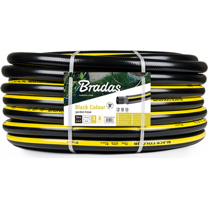 Bradas Tuyau d'arrosage CARAT, 3/4", noir/jaune, 50 m