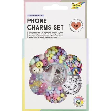 folia Kit de perles Phone Charms RAINBOW SMILE, 349 pices