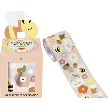 folia Sticker FLOWERS & BEES, auf Rolle, 4 m