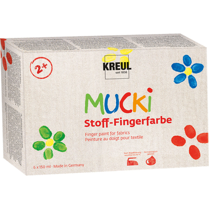 KREUL Gouache aux doigts pour textiles "MUCKI", 150 ml