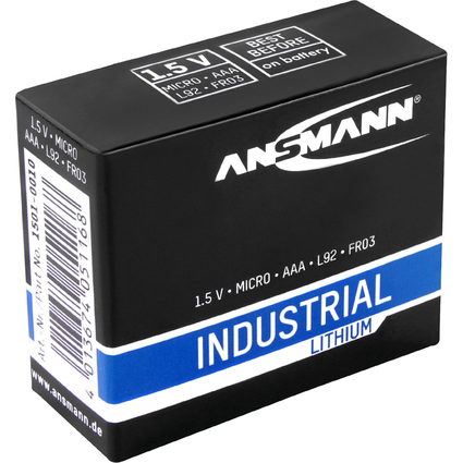 ANSMANN Pile au lithium "Industrial", Micro AAA, lot de 10