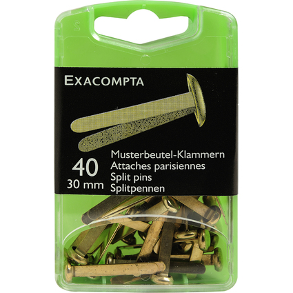 EXACOMPTA Attaches parisiennes  tte ronde, en laiton,30 mm