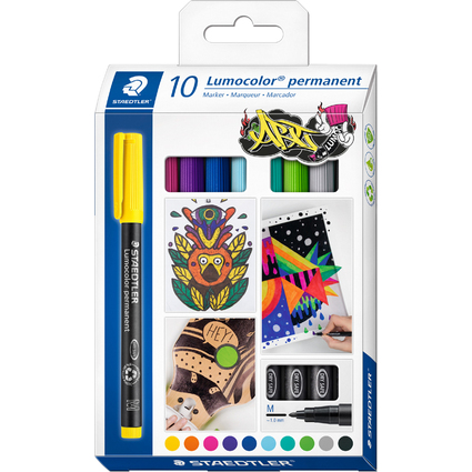 STAEDTLER Marqueur permanent 317M Lumocolor, tui de 10