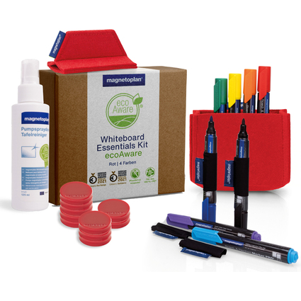 magnetoplan Kit Whiteboard Essentials, rouge