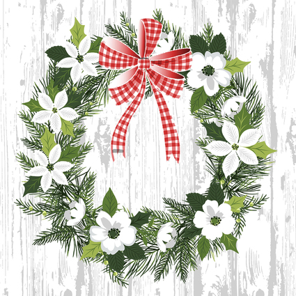 PAPSTAR Serviette  motif de Nol "Christmas Wreath"