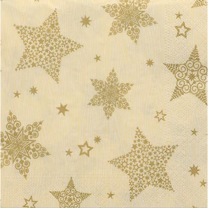 PAPSTAR Serviette  motif de Nol "Christmas Shine", crme