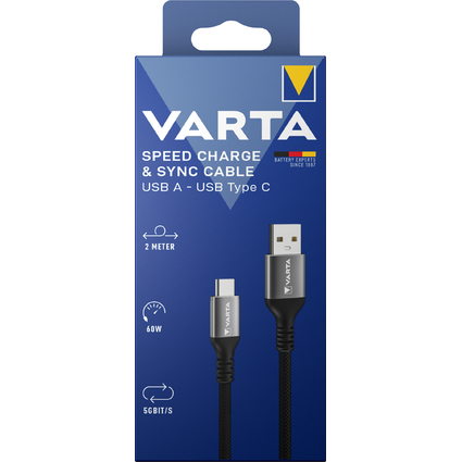 VARTA Cble de chargement Speed Charge & Sync cable 2 m