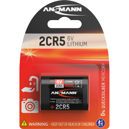 ANSMANN Pile au lithium 2CR5, 6 V, carte blister