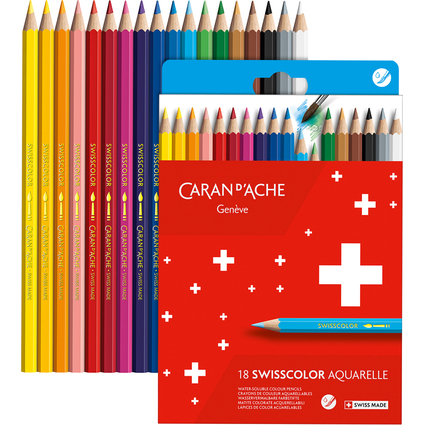 CARAN D'ACHE Crayons de couleur Swisscolor Aquarelle