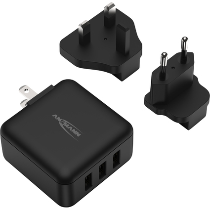 ANSMANN Chargeur USB Travel Charger TC315, 3x USB-A