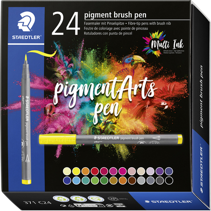 STAEDTLER Feutre pigment brush pen, tui carton de 24