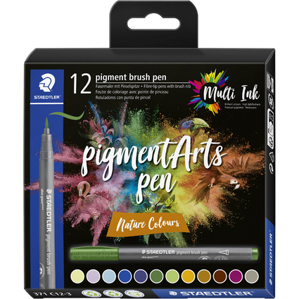 STAEDTLER Feutre pigment brush pen "Nature Colours"