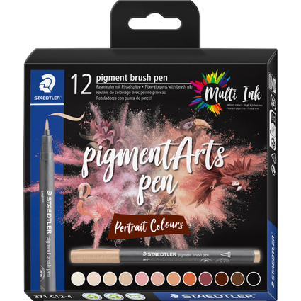 STAEDTLER Feutre pigment brush pen "Portrait Colours"