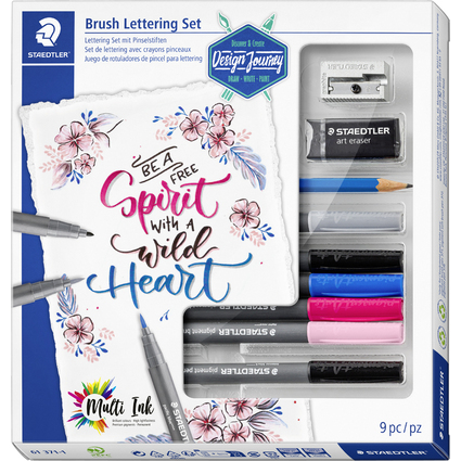 STAEDTLER Kit d'criture Brush Lettering, 9 pices