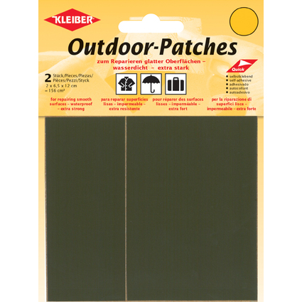 KLEIBER Patch d'extrieur, autocollant, 65 x 120 mm, olive