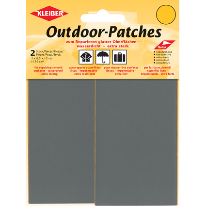 KLEIBER Patch d'extrieur, autocollant, 65 x 120 mm, gris