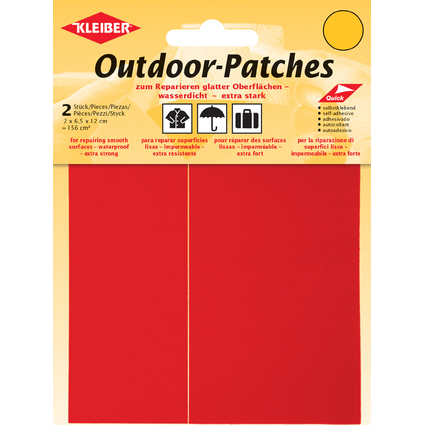 KLEIBER Patch d'extrieur, autocollant, 65 x 120 mm, rouge