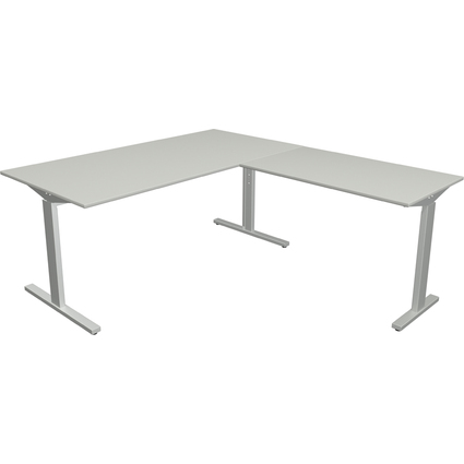 kerkmann Bureau "Form 2" avec extension, (L)1.600 mm, grau