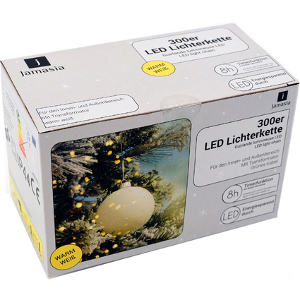 Jamasia Guirlande lumineuse LED, 300 ampoules, IP 44, vert